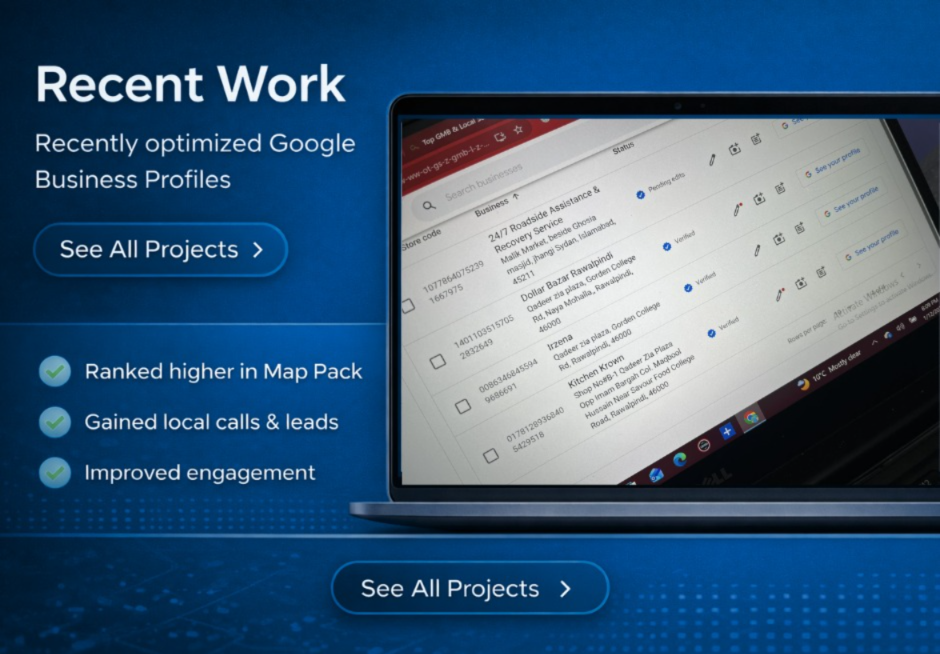 GMB optimization expert in Islamabad
